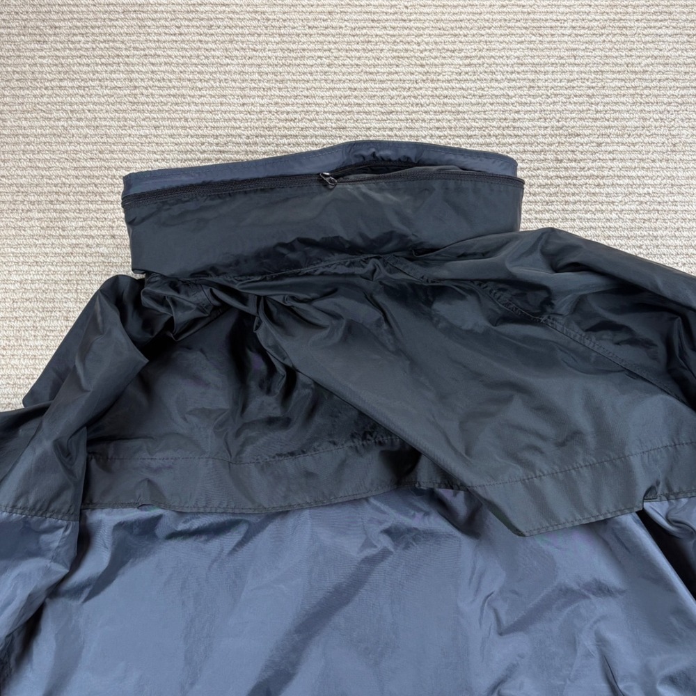 Columbia Windbreaker Mens XXL Rain Jacket Black Gray Packable Gorpcore Hiking - Picture 5 of 15